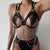 PU Leather Bra Harness With Silver Chains