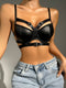 Buckle Detail Cut Out Underwire Bra