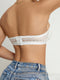 Contrast Lace Hook And Eye Front Bandeau Bra