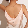 Bohemian Pearl Crystal Back Necklace