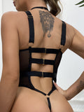 Katerina Strappy Front and Mesh Teddy